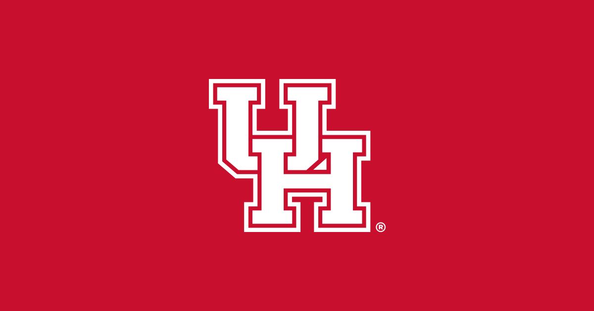 White interlocking UH letters on a red background.